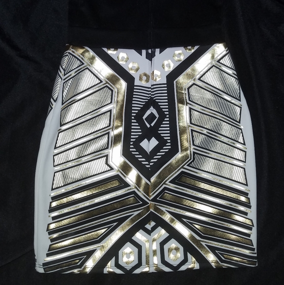 SOLEMIO Los Angeles Futuristic Bodycon Dress Sz 4 - Picture 3 of 5